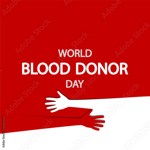 Blood Donor World Day hugs, vector art illustration.