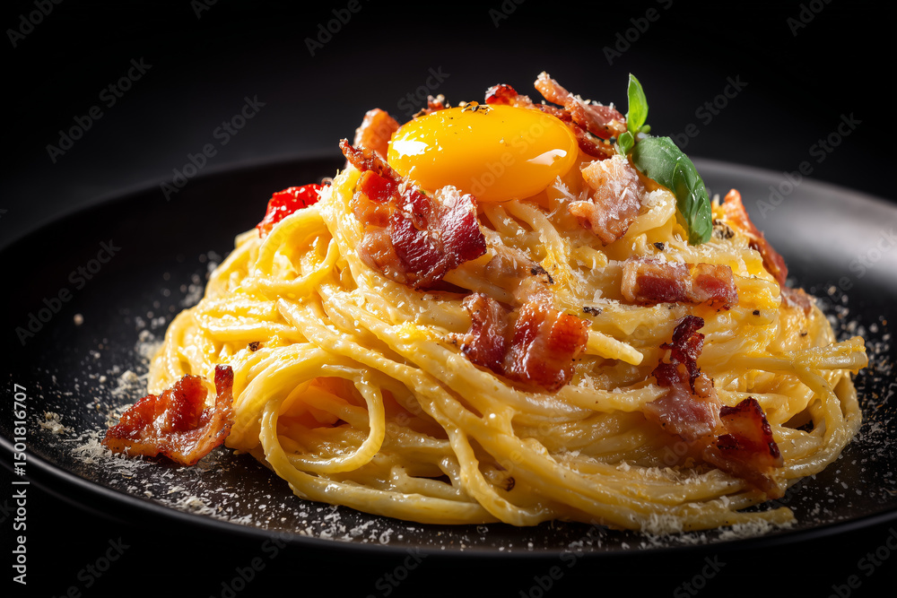 Fototapeta premium Spaghetti Carbonara Close-up