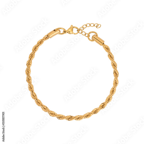 Wallpaper Mural Gold Silver Chain Bracelet Round Shape On PNG Transparent Background . Bracelet PNG . Cut Out Clipping Path With Adobe Photoshop Pen Tool. Torontodigital.ca