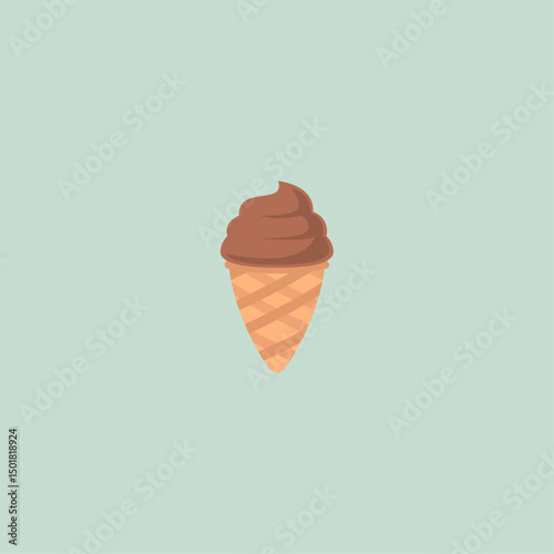 Tasty icecream icon logo flat vector design