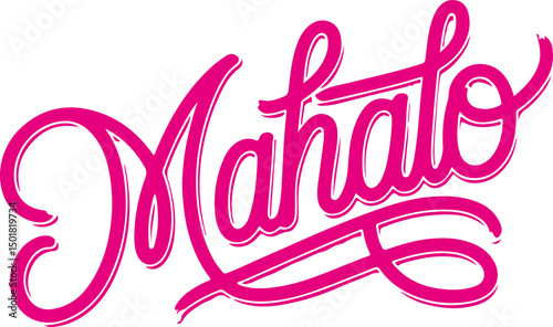 Mahalo Handwritten Typography.