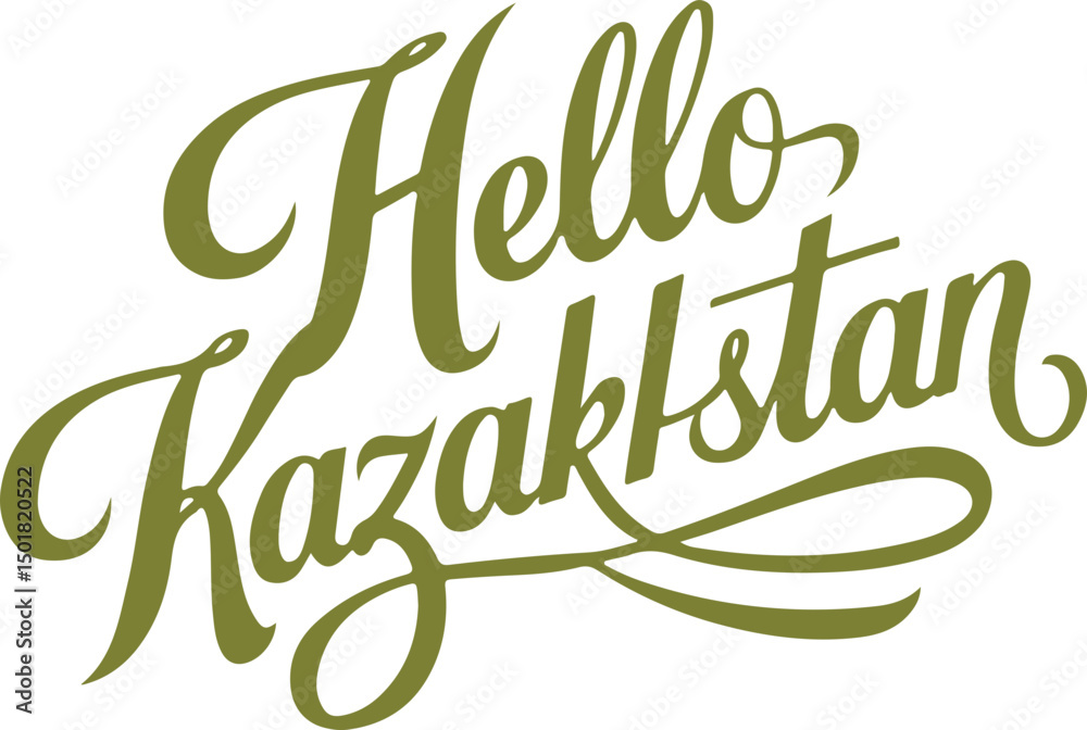 Fototapeta premium Hello Kazakhstan.