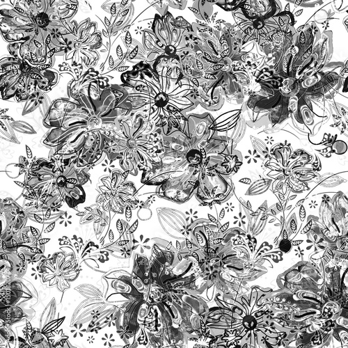 Wallpaper Mural Abstract Seamless Pattern Design, Repeatable Textile Fabric Print, Multicolor Allover Floral Design Torontodigital.ca