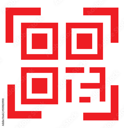 Scan icon for QR code mobile icon vector illustration template