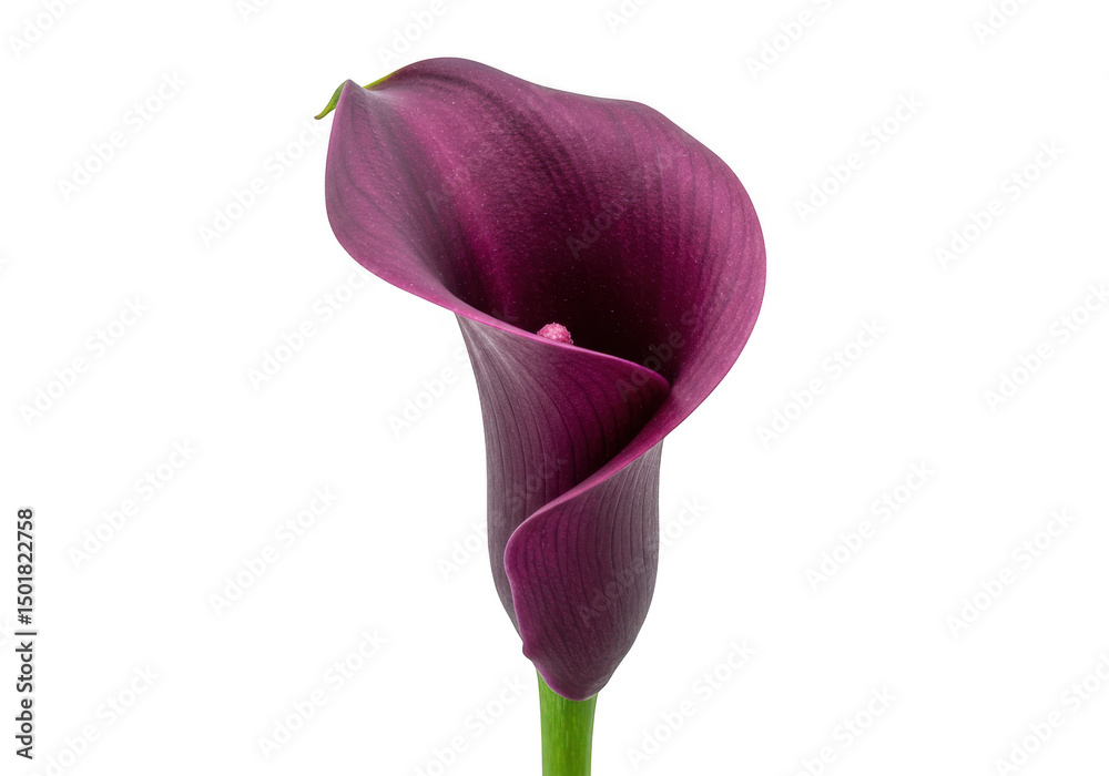 Fototapeta premium Purple calla lily flower isolated on transparent background