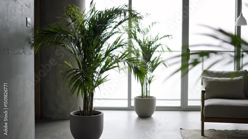 Elegant Home Interior With Plants And Modern Design Elements