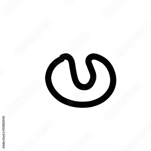 3d render of a snake symbol