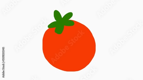 fresh red tomato cartoon animation