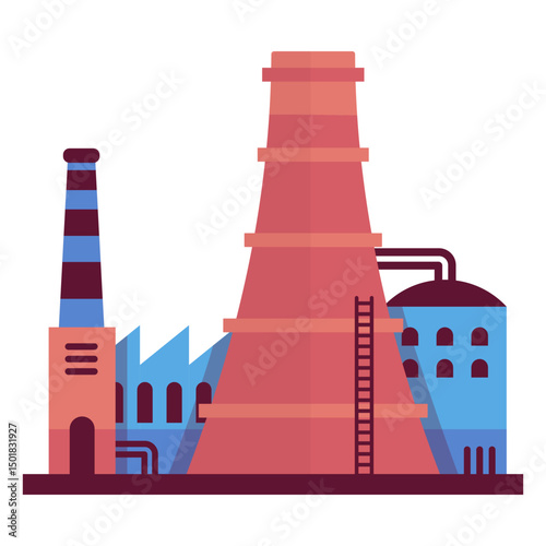 Industrial factory illustration