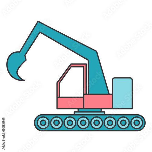 Excavator bucket flat