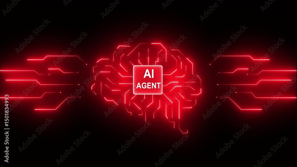 Multi agent AI systems concept on transparent background. AI driven solutions streamline workflows, Decision, Automate daily Tasks. Automate repetitive work. Motion graphics of multiple AI concept.