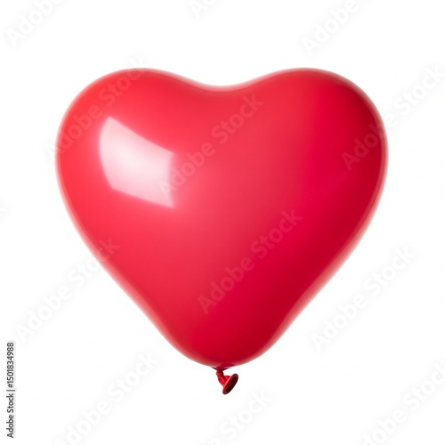 Ballon coeur isolé rouge