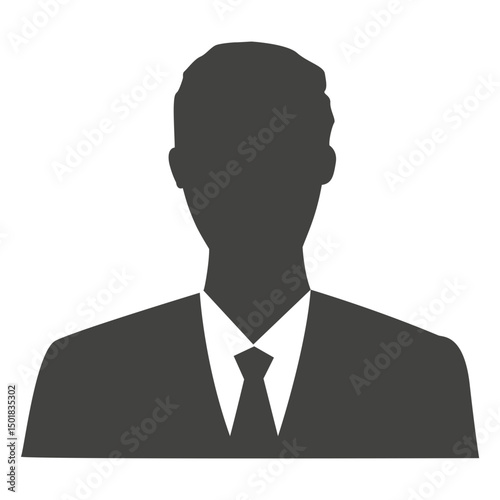 Businessman avatar silhouette