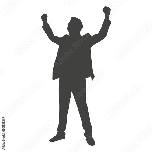 Successful businessman silhouette