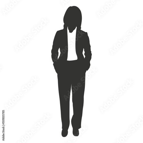 Female executive standing