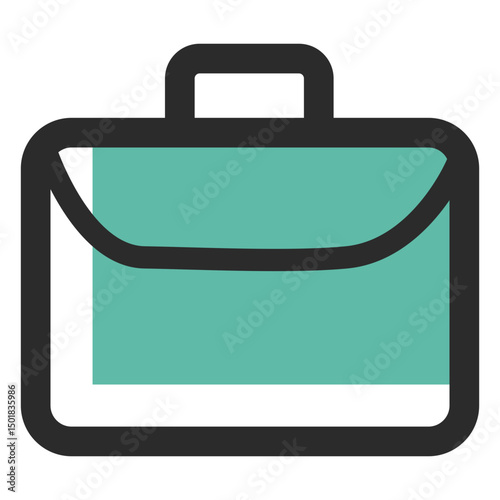 Business bag colored stroke icon