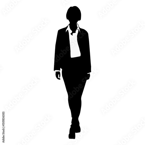 Business woman fancy suit silhouette