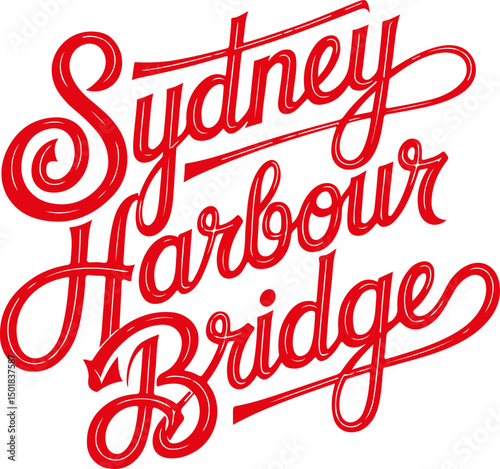 Sydney Harbour Bridge Typography.