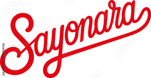 Sayonara Red Script.