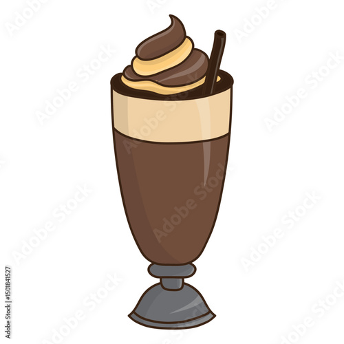 Milkshake chocolate caramel dessert