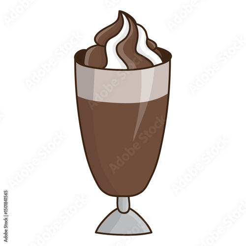 Milkshake chocolate vanilla dessert