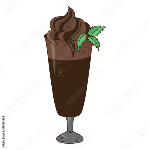Milkshake chocolate dessert