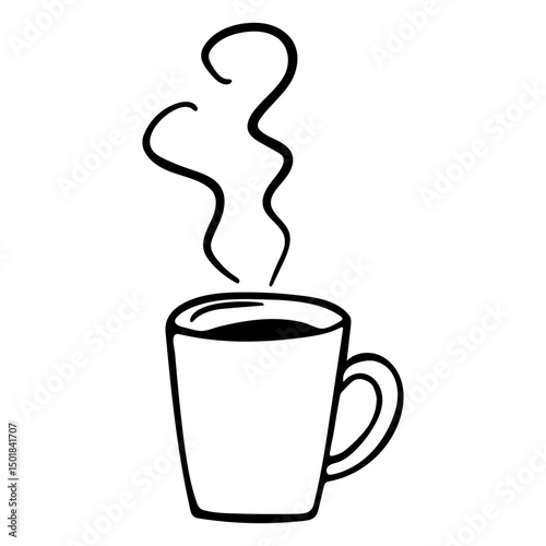 Coffee cup doodle vessel