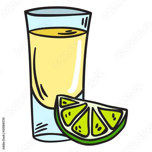 Alcoholic beverage tequila illustration