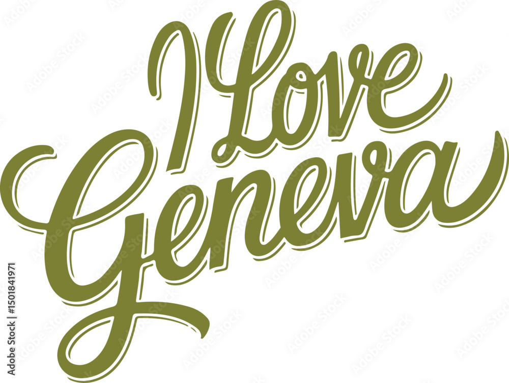 Fototapeta premium I Love Geneva.