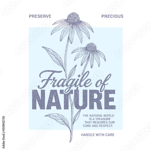 vintage flowers 2 color print design. nature flowers graphics. girls graphics for tee tops sweatshirt. typography text print. grunge summer flowers .