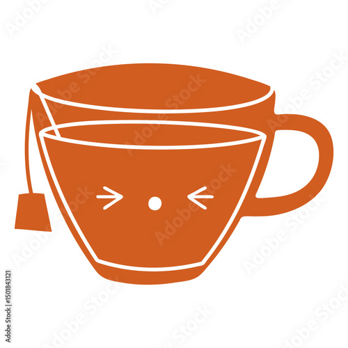 Tea cup cut out