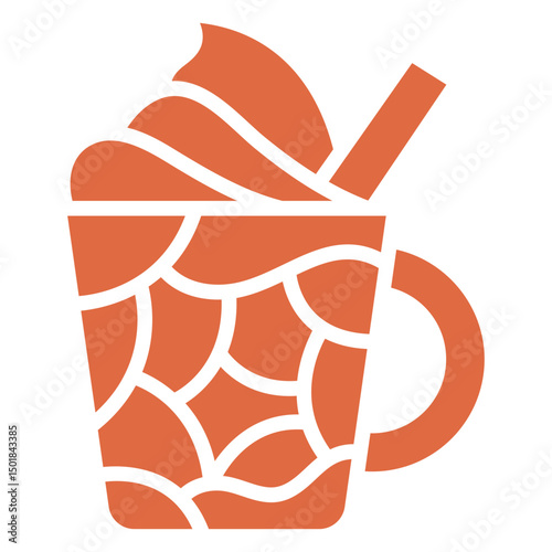 Hot chocolate mug cut out