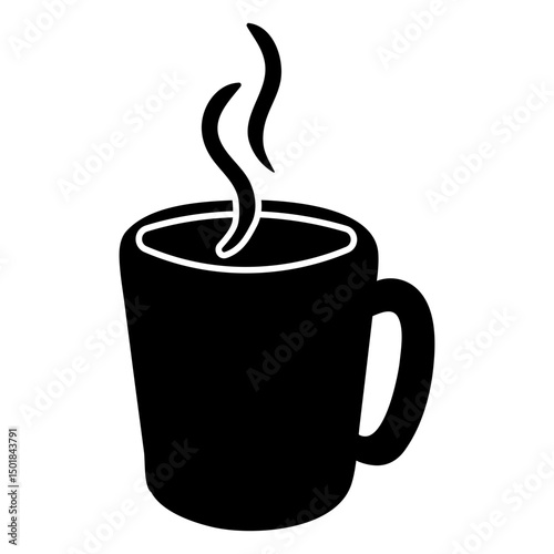 Hot coffee cut out
