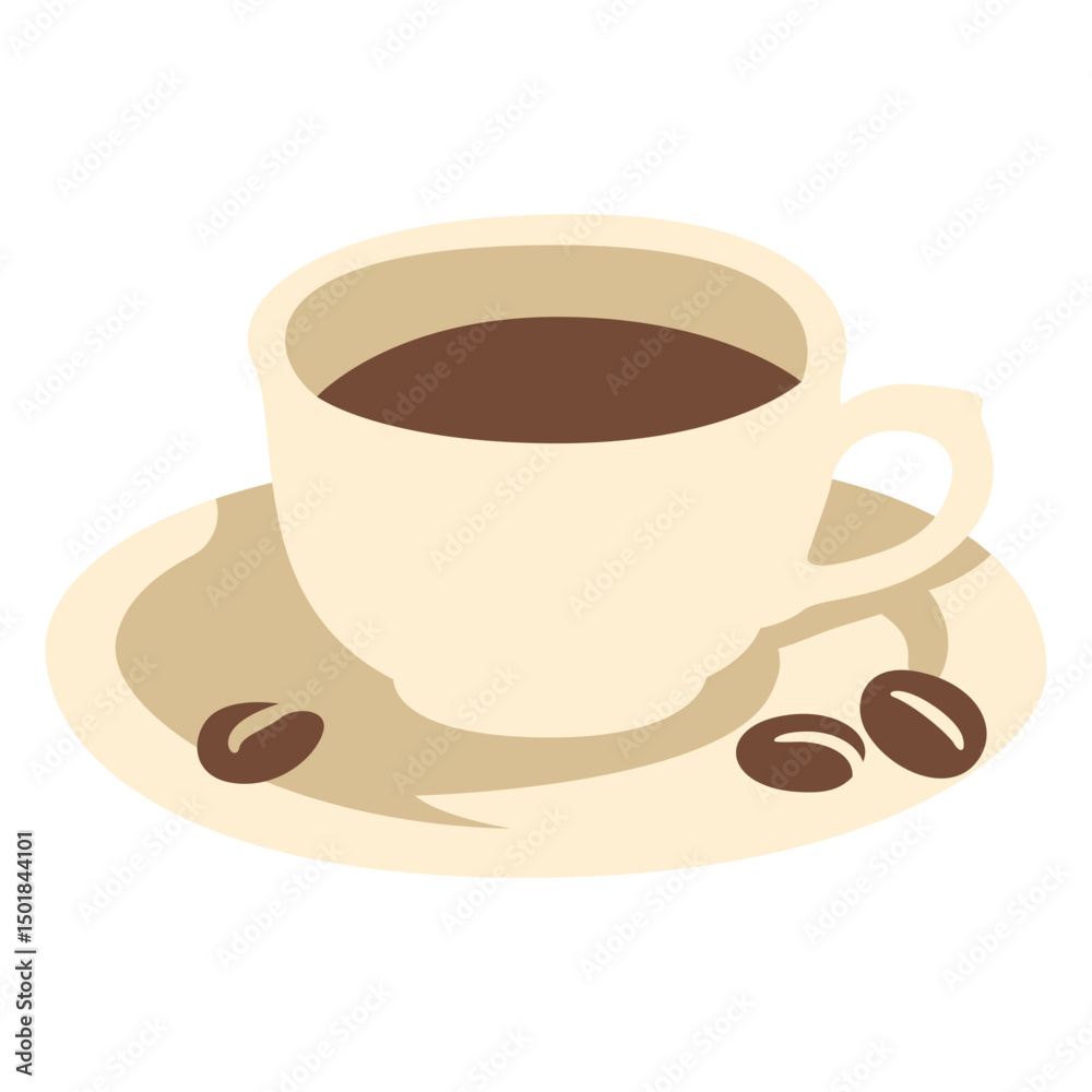 Obraz premium Coffee cup and grains