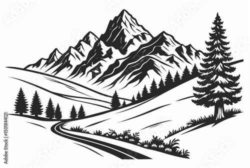 winter forest landscape