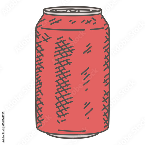 Red soda can
