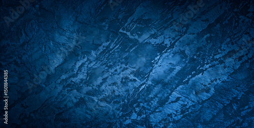 Dark blue stone grunge background with copy space for design