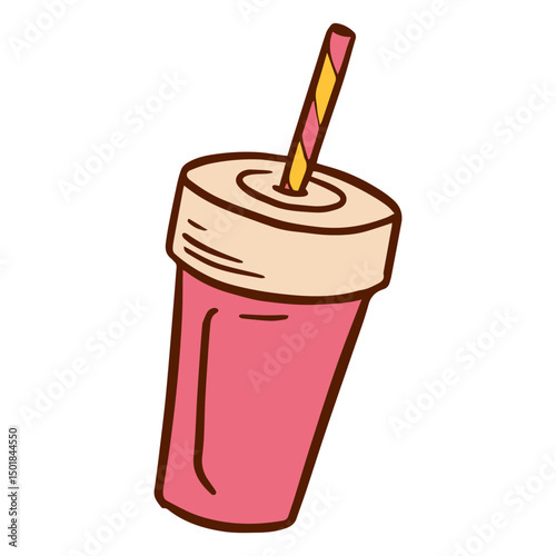 Soda cup detailed icon