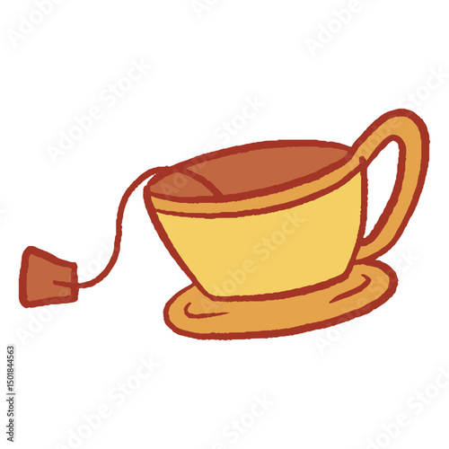 Tea cup sketched icon