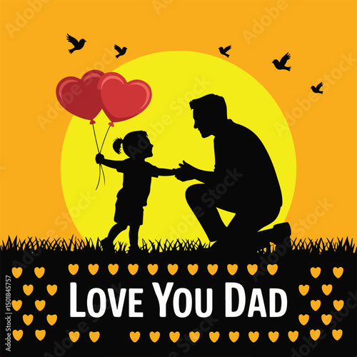 Fathers Day Vector Design – Celebrating Dad's Day	