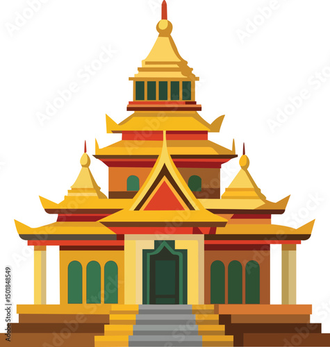 Golden Temple Illustration