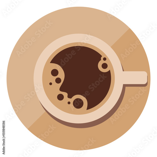 Coffee cup topview icon