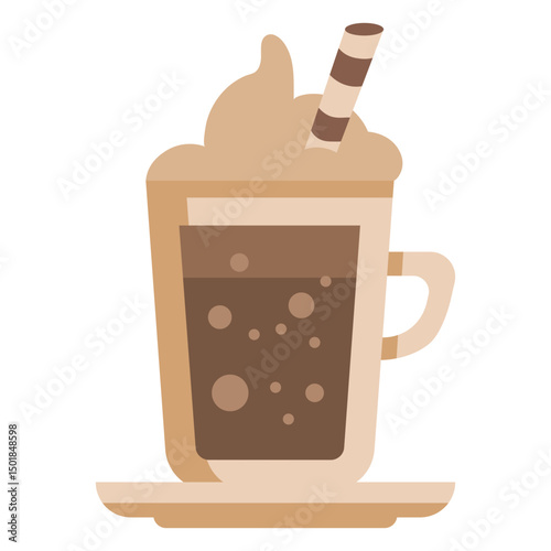 Coffee with a straw 
