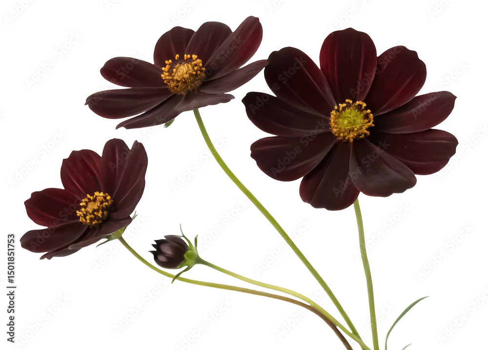 Chocolate cosmos png dark red flower png chocolate scented flower png garden plant png perennial flower species png decorative flower bloom png transparent background image