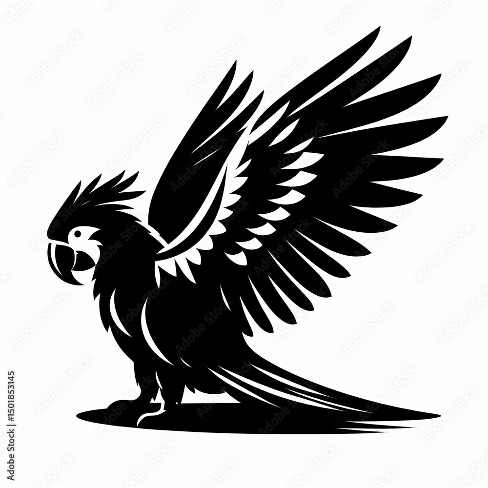 Obraz premium parrot silhouette