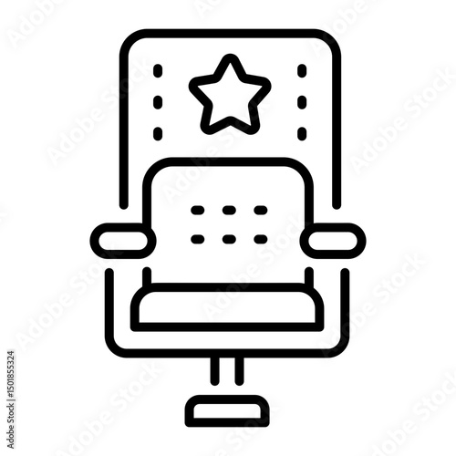 A line style icon of theater seat