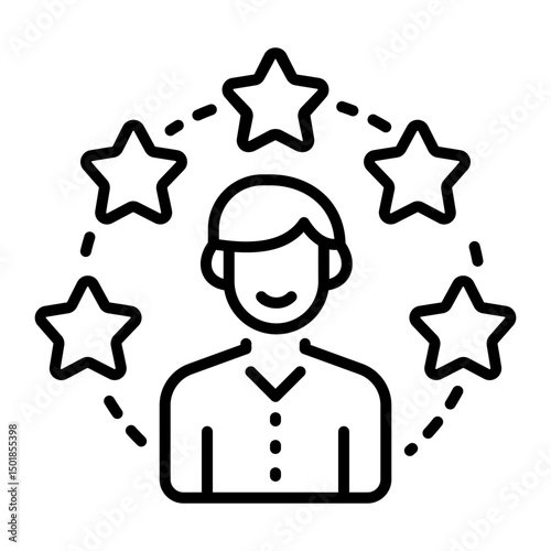 A line style icon of public figure