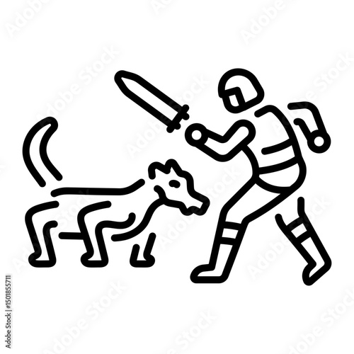 A linear style icon of fantasy movie