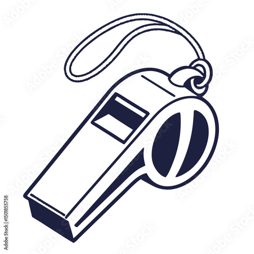 Whistle vector on white background. Adobe Illustrator Artwork