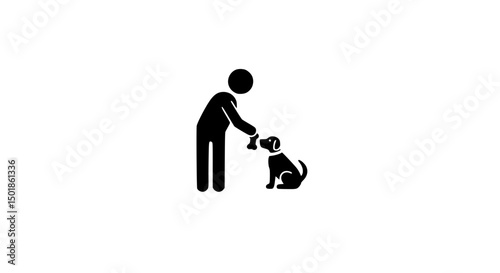 Gives a dog a bone